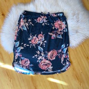 Floral Knee Length Skirt